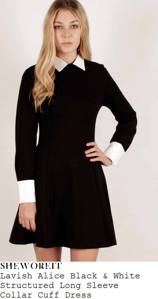 billie-faiers-black-long-sleeve-collared-dress-white-cuffs-and-collar-towie