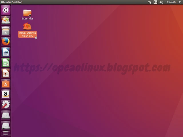 Dê dois cliques em "Install Ubuntu 16.04 LTS"