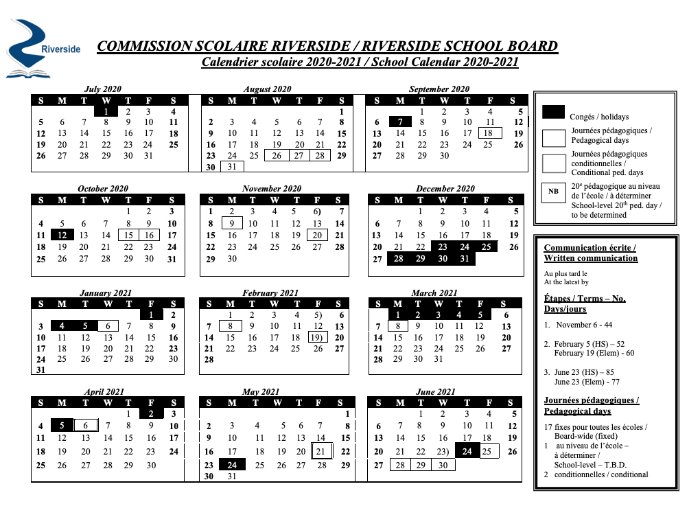 Mrs. Anna Romanini's Kindergarten School Board Calendar