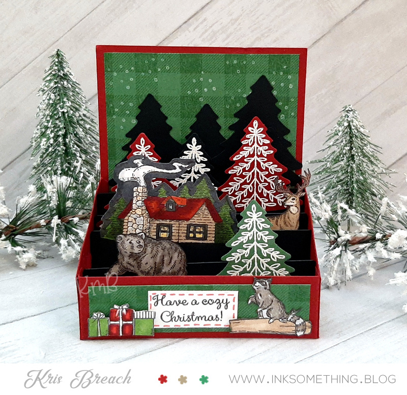 SU!  Rustic Retreat tiered box card boxcard