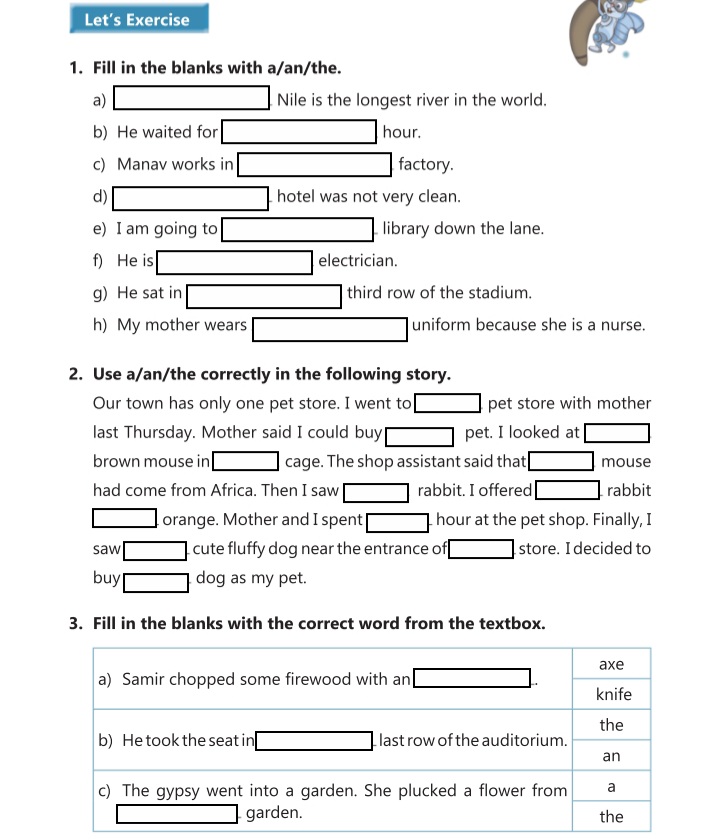 Std 3 English Worksheets
