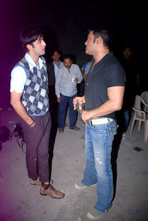 Ranbir Kapoor snapped with Suniel Shetty at new ponytail look