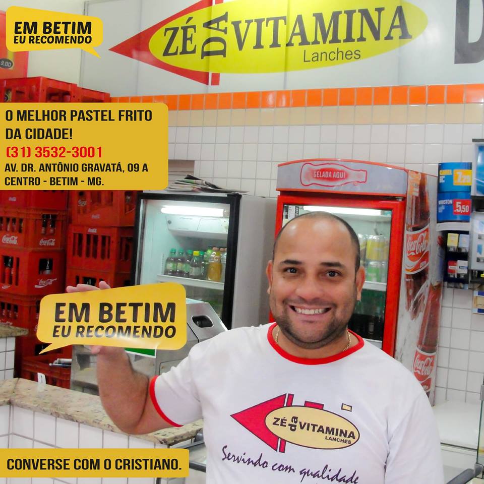 Em Betim eu Zé da Vitamina O melhor pastel de Betim MG