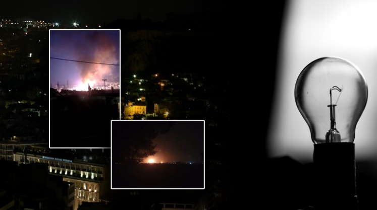 Αποτέλεσμα εικόνας για Ορατή από χιλιόμετρα η πυρκαγιά σε υποσταθμό της ΔΕΗ