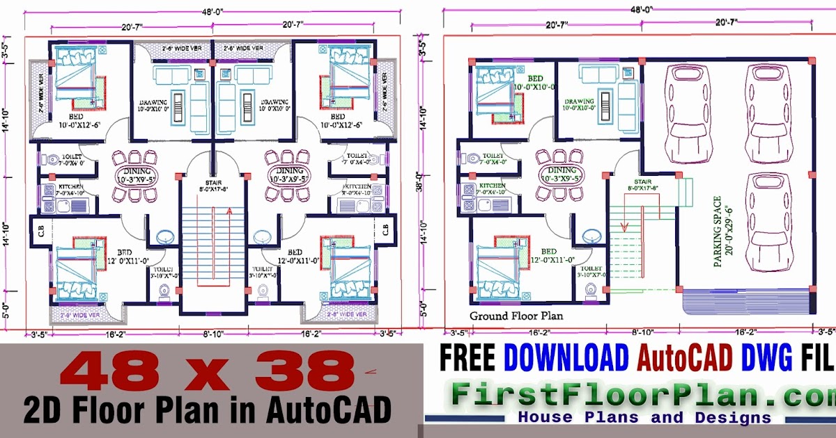House Plan Autocad Drawing