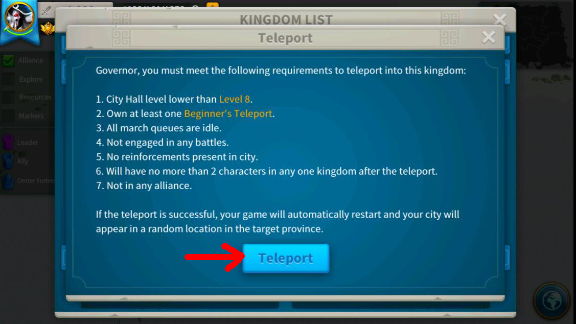 How to switch kingdoms in Rise of Civilizations How to teleport to