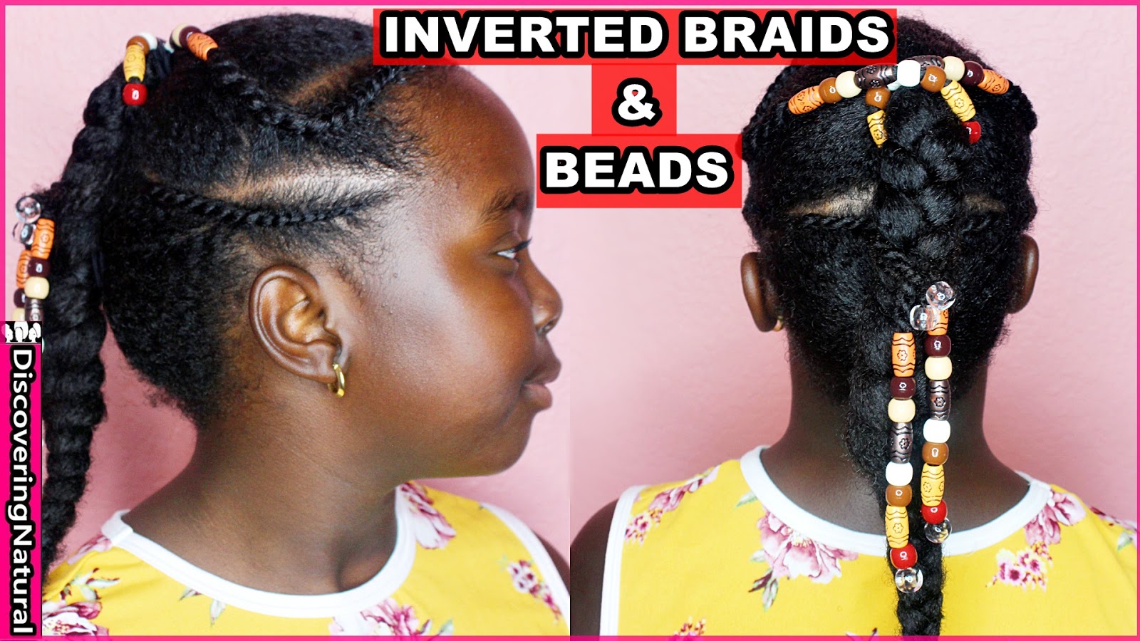 Discoveringnatural Kids Natural Hairstyles Inverted Braid Flat