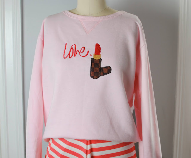 Machine Embroider a Sweatshirt: Valentine's Day Inspired
