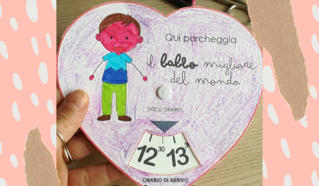 Tutorial Disco Orario Fai da te da Colorare per la Festa del Papà