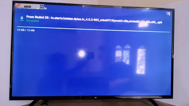 hotstar successfully sent in tv hotstar sent successfully in mi android tv