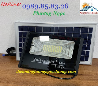 Đèn 40W năng lượng mặt trời, đèn pha led năng lượng mặt trời, đèn pha 40W