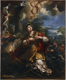 Saint Martina as portrayed in Pietro da Cortona's Saint Martina Refuses to Adore the Idols