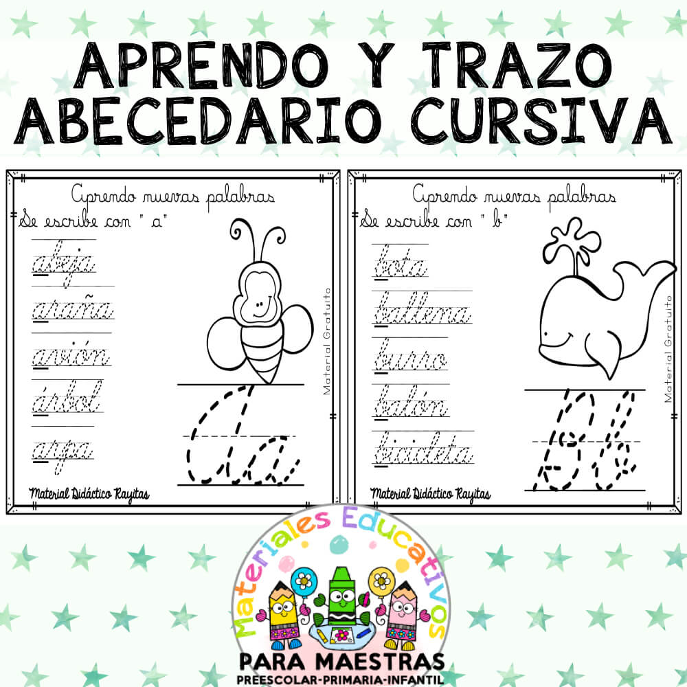 Aprendo Y Trazo El Abecedario En Cursiva Materiales Educativos Para