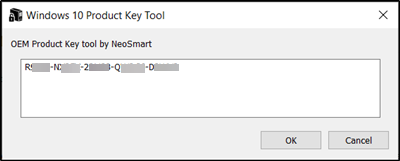 scopri il codice Product Key OEM di Windows 10
