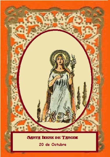 SANTOS Y VIDA Santa Irene de Tancor