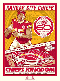 Kansas City Chiefs 50th Anniversary Screen Print by Stolitron x Phenom Gallery x NFL