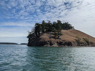 A view of Spieden Island in the San Juan Islands.