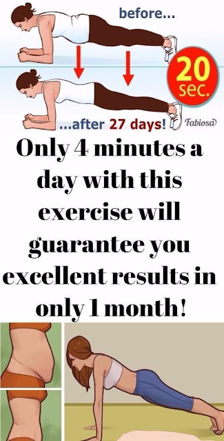 Only 4 minutes a day with this exercise will guarantee you excellent results in only 1 month!