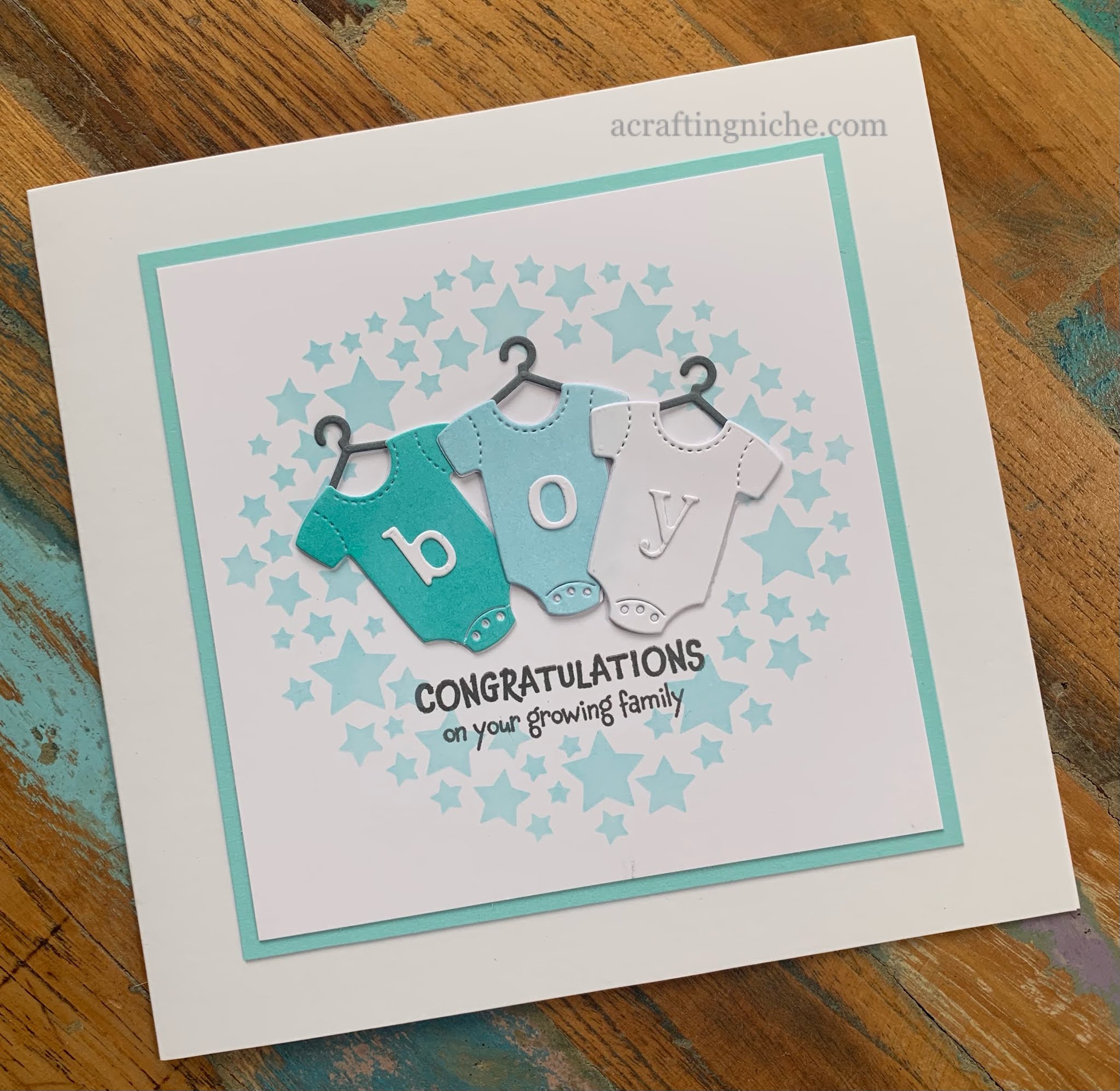 A Crafting Niche Stampin' Up "All for the baby bundle" Baby Card