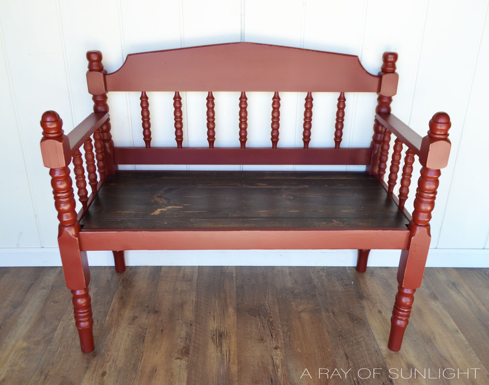 The Adorable Upcycled Red Bench Makeover A Ray of Sunlight