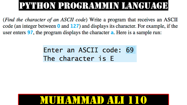 (Find the character of an ASCII code) Write a program that receives an ...