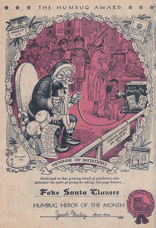 Holiday Reading Room HUMBUG! "Humbug Award for Fake Santa Clauses"