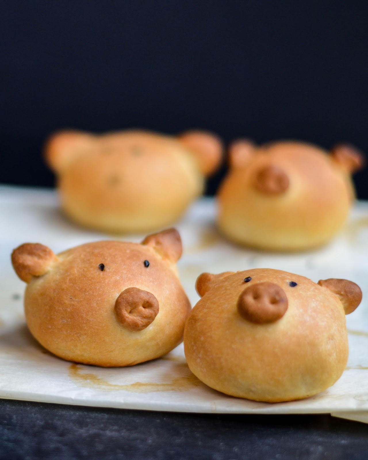 Chip Shop musing, inspiration to Pig shaped mini burger buns. The