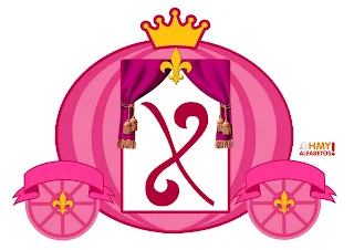 Abc in Princess Carriage. Letras en Carruaje de Princesa.