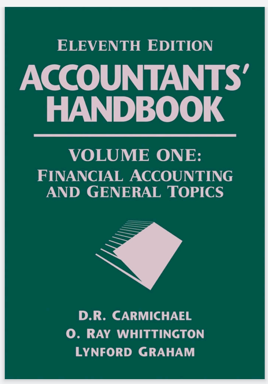 Accountants' Handbook, Financial Accounting and General Topics KING