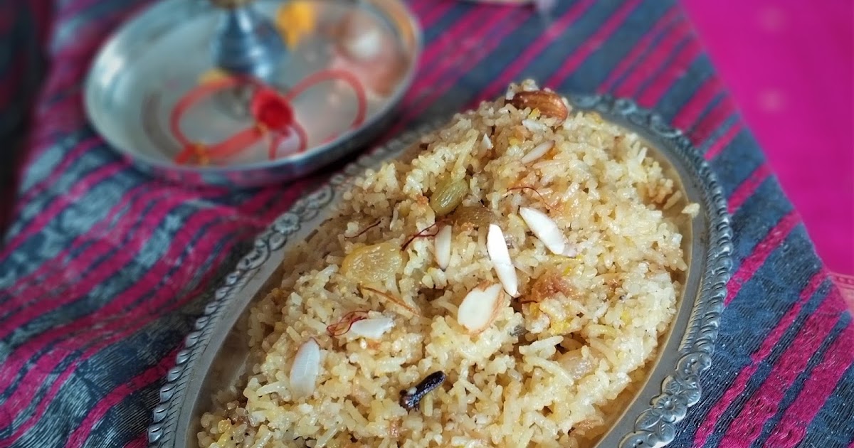 Narali Bhat- Sweet Coconut Cardamom Flavoured Rice  For Narali Poornima