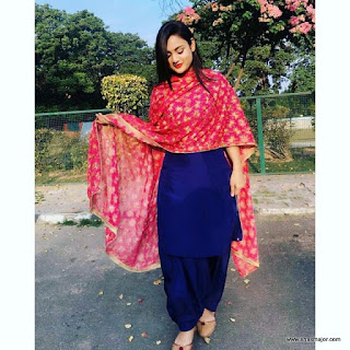 punjabi suit design with laces