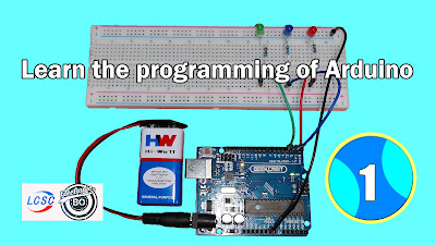 Arduino Project Run and off red, blue and green LED sequentially