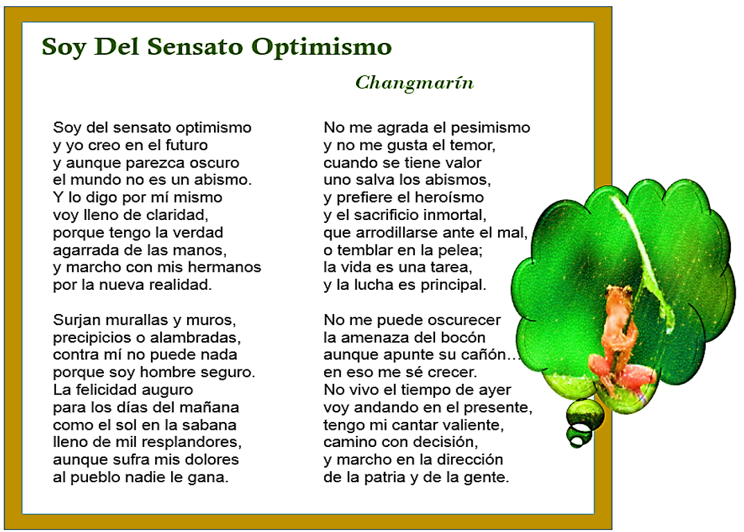 FUNDACION CHANGMARÍN Soy del Sensato Optimismo Changmarín