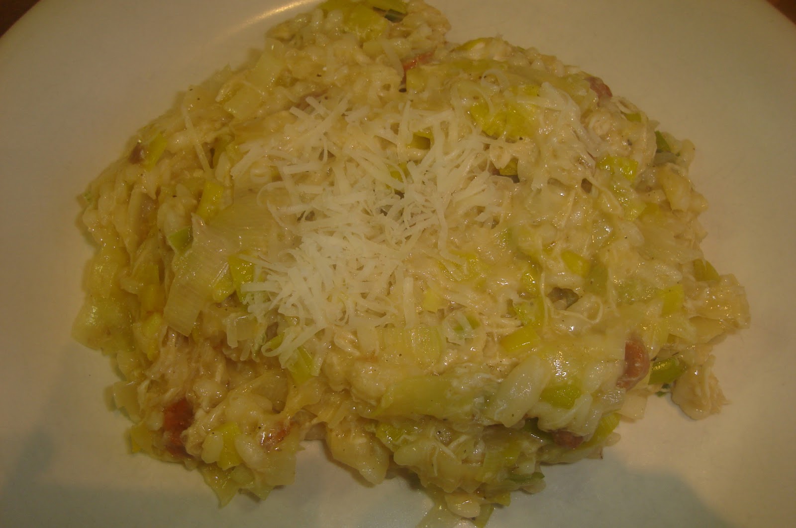 Cupjes en cakejes Jamie Oliver's kip en chorizo risotto met een eigen