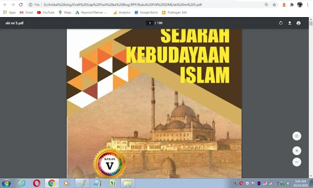 Buku SKI kelas 5 sesuai kma 183 tahun 2019