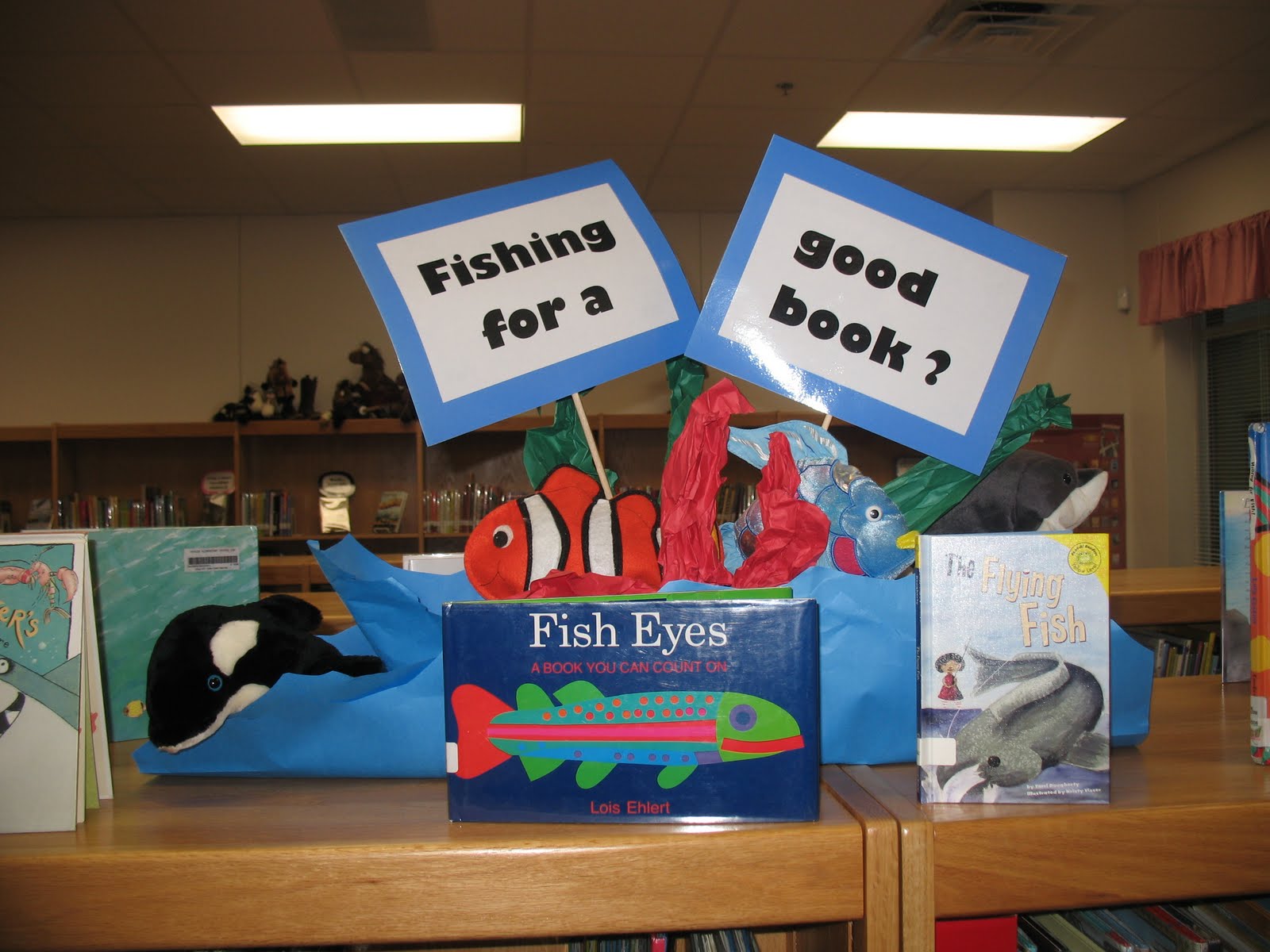 Taylor Library Blog: Ocean Animal Book Displays