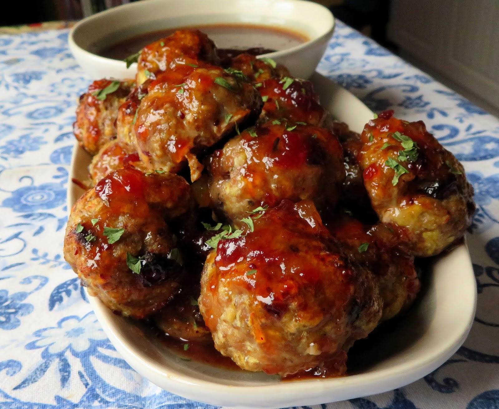 Cranberry & Apple GlazedTurkey Meatballs The English Kitchen