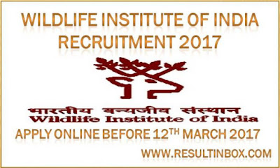 Wildlife Institute of India Recruitment