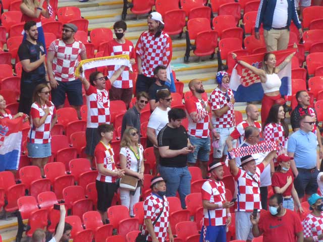 Croatia fans at Wembley