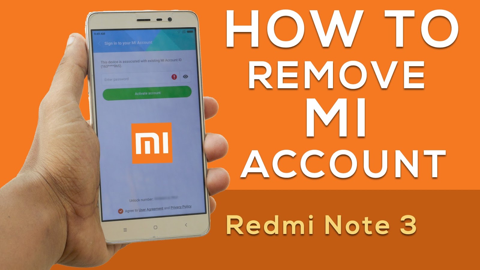 Redmi 5 Mi Account Unlock