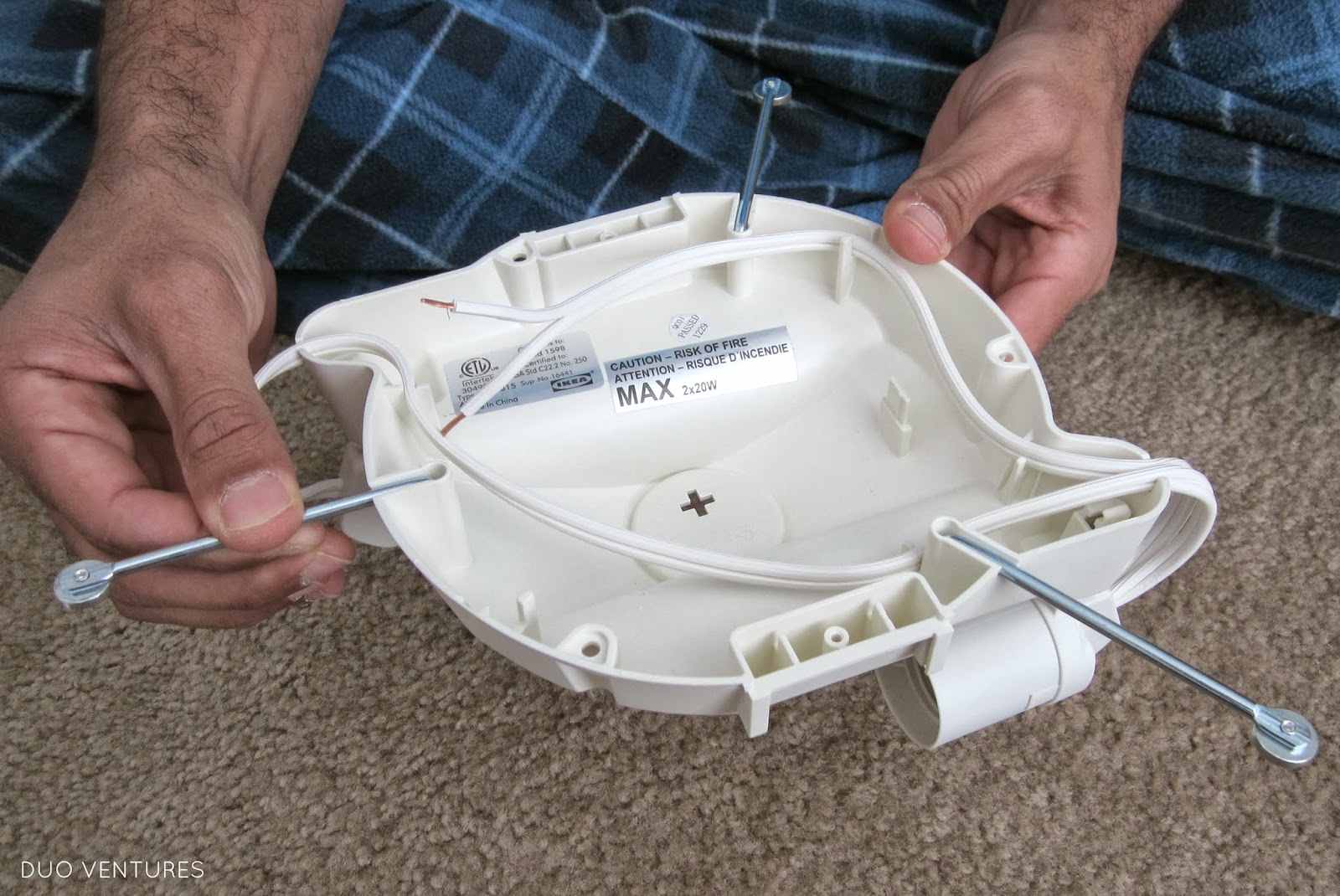 Duo Ventures How to Install IKEA ALANG Ceiling Lamp