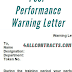 Poor Performance Warning Letter Format