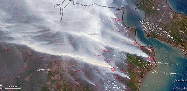 Foto NASA Menunjukkan Parahnya Kabut Asap di Indonesia Foto NASA Menunjukkan Parahnya Kabut Asap di Indonesia