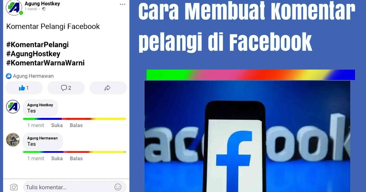Cara membuat status fb berwarna pelangi