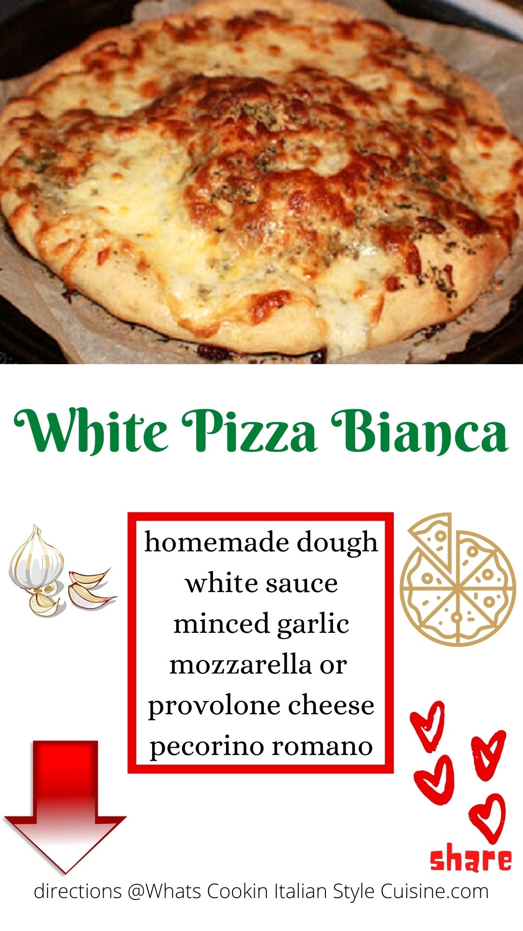 White Pizza Bianca What's Cookin' Italian Style Cuisine