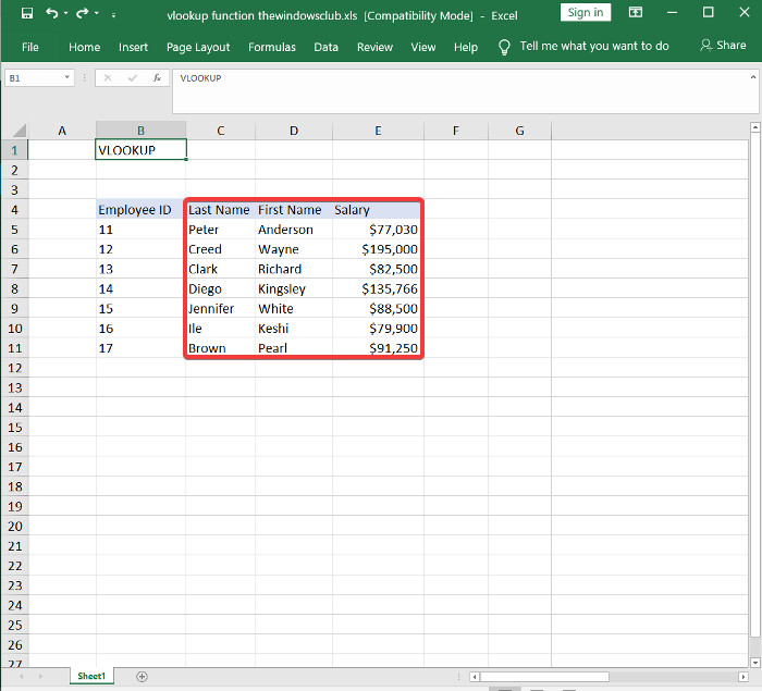 คอลัมน์สำหรับค่า vlookup excel