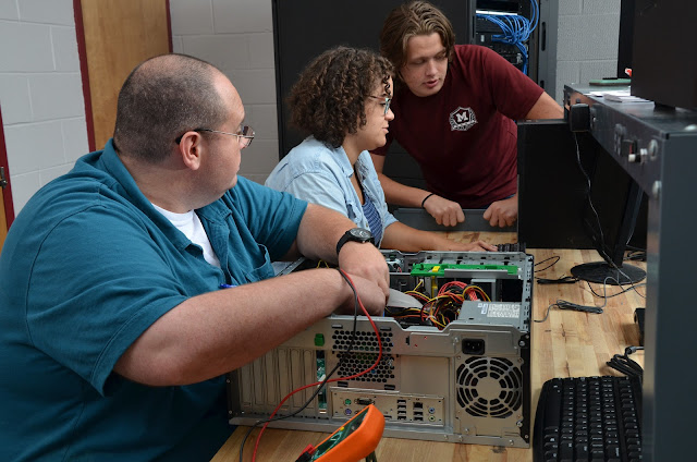 students with computers