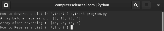How To Reverse A List In Python How To Reverse A List In Python