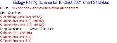 Biology pairing scheme 2021 for 10 class Biology pairing scheme 2021 for 10 class