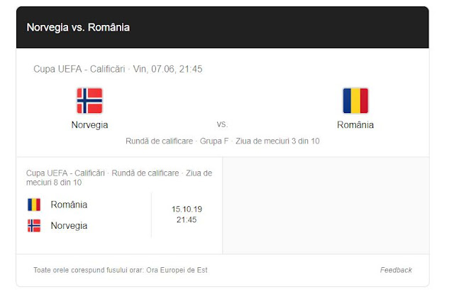 Norvegia - Romania ora 21:45 în direct la ProTv 7 iunie 2019